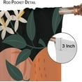 thumbnail image 6 of Orange Curtains Cute Fruit White Flower Green Leaves Summer Fresh Orange Bedroom Living Room Bathroom Blackout Rod Pocket Decoration Window Drapes 2 Panels W21xL63in, 6 of 6