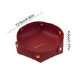 thumbnail image 3 of Gallickan Leather Storage Tray, Faux Leather Organizer Box, Foldable Tray, Multipurpose Tray, Desk Vanity Entryway Organizer for Keys Jewelry and Small Items, Red, 3 of 6