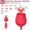thumbnail image 4 of Rose Vibrator Sex Toys for Women, G Spot Dildo with Vibrating Egg, Clit Stimulator for Adults Couples (Red), 4 of 10