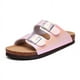thumbnail image 1 of Sandalias planas para mujer, pantuflas con plantilla de corcho, hebilla ajustable, sandalias de verano a la moda, cómodas y antideslizantes, pantuflas para estar por casa, 1 of 6