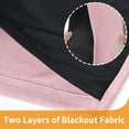 thumbnail image 5 of Light Pink 100% Blackout Curtains for Kids Bedroom Keep Cold Out, Thermal Insulated Drapes with Grommet Privacy Energy Saving for Winter Living Room Window, 2 Panels, 42 X 68 Inch, 5 of 7