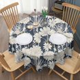 thumbnail image 3 of Pioneer Flower Floral Print Pattern Round Tablecloth 60"x60",Wrinkle Wipeable Table Cloth for Kitchen Dining Room Picnic Patio Party, 3 of 6