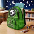 thumbnail image 3 of DISNIMO Soccer Ball Printed 17 Inch Kids School Backpack Lightweight Large Bookbag with Side Mesh Pockets Front Zipper Pocket for Teens Student Daily Use, 3 of 7
