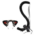 thumbnail image 2 of Conjunto de diadema y cola Fernando accesorios para disfraces tocado Cosplay orejas de animales Negro Rojo, 2 of 7