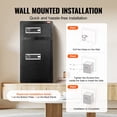 thumbnail image 6 of VEVOR Double Doors 7.2 cu.ft Safe Box with Key Lock & Password,Safe Lock Box with Fireproof Bag,Key Rack,LED Light and 2 Height Adjustable and Removable Divider for Money,Jewelry and Valuables,Black, 6 of 9