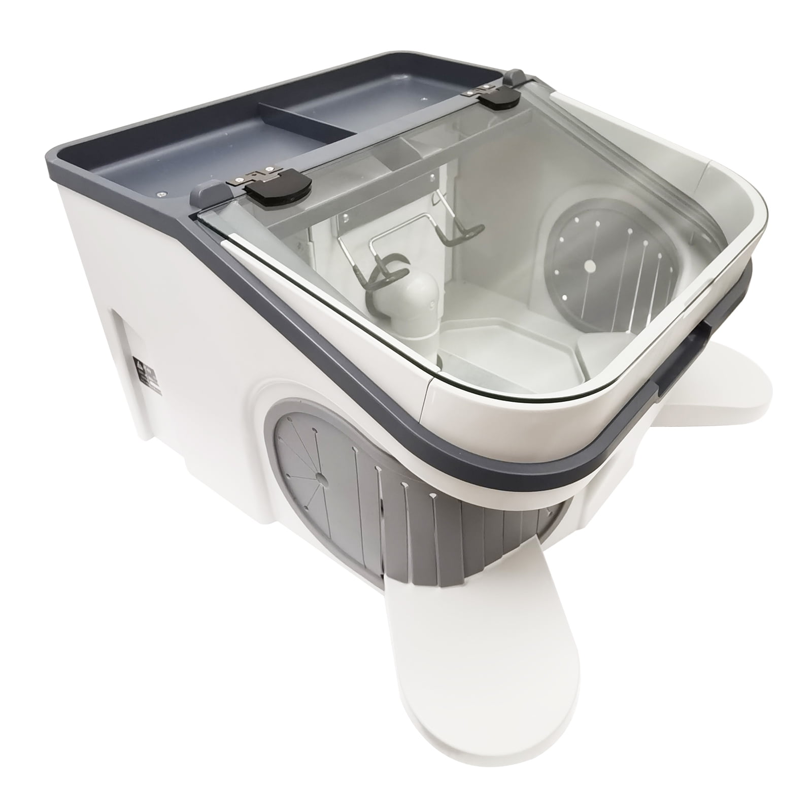 Dental Sandblasting Dust Collection Cabinet Lab Dust Cover Collector Built-in Vacuum Cleaner 110V with 2 Filters