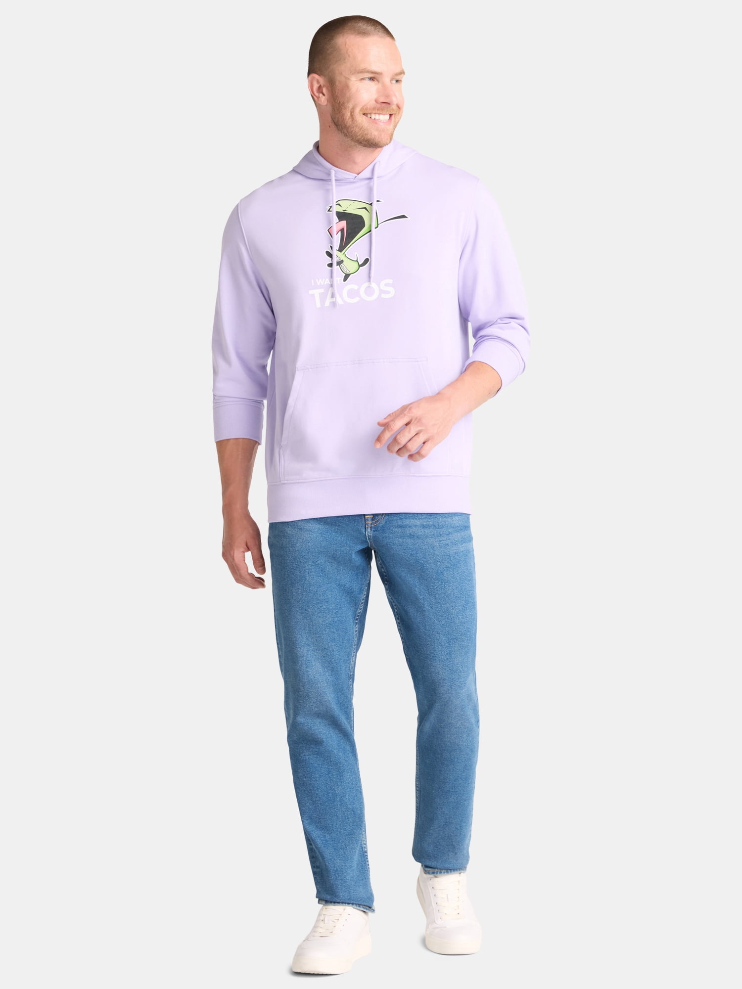 Invader Zim Men's and Big Men's French Terry Graphic Hoodie, Sizes XS-3XL