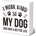 thumbnail image 1 of Funny Dog Wood Block Signs Dogs are My Favorite People Wooden Box Sign for Home Shelf Bedroom Tabletop Desk Decor Rustic Dog Lover Sign Decor 7x7 Inches, 1 of 3