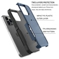 thumbnail image 6 of Apple iphone 15 Pro Phone Case with Tempered Glass Screen Protector, eBizWare Shockproof Case Cover for iphone 15 Pro, Heavy Duty Armor Full Body Protective Case -Blue, 6 of 8