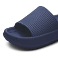thumbnail image 4 of Pantuflas tipo almohada para hombre y mujer, sandalias de ducha de EVA con suela gruesa (azul 44/45), 4 of 6