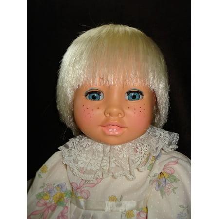 Peel N Stick Poster Of Girl Toy Freckles Blue Eyes Blond Doll
