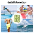 thumbnail image 7 of Kdxio Various Lemons Print Men's Swim Trunks with Compression Liner 7 Inch Inseam Quick Dry Swim Shorts, 7 of 7