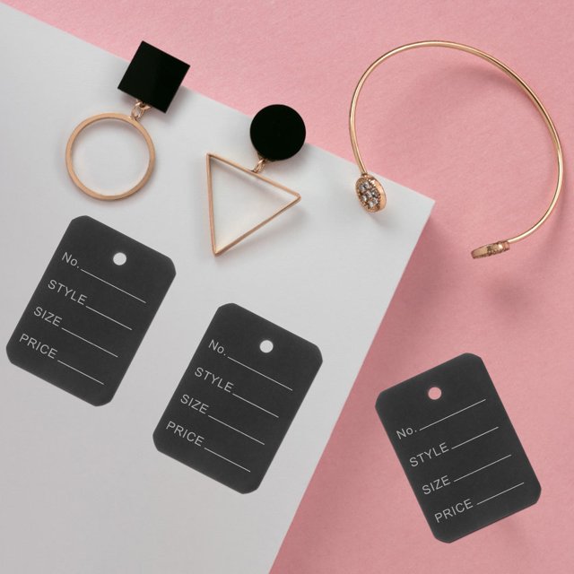 unbranded 1000Ud Etiquetas De Precio Negras Para Ropa Con Sofisticado Y Superficie Para Escritura