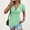 Green, variant on Tops Tees Women's Solid Color Kink Front Gathered V-Neck Short Sleeve Casual T-Shirt Blouse Cotton Linen Lightweight Breathable Relaxed Fit Summer Everyday Layering Top