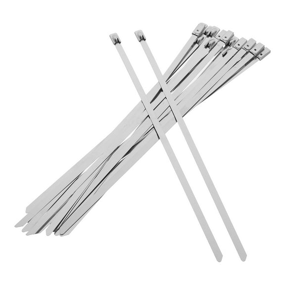 unbranded  20 Pcs Stainless Steel Cable Tie Zip Fences Heavy Duty Ties Silver