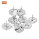 thumbnail image 3 of 100 clavos de cabeza plana para tapicería, redondos, para muebles antiguos, decorativos, de color plateado, 14 x 20 mm, 3 of 11