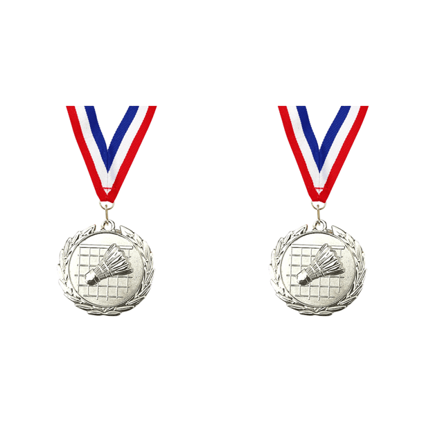 Medalla 5cm Bádminton Oro/Plata/Bronce para Actividades Fiesta (Plata)