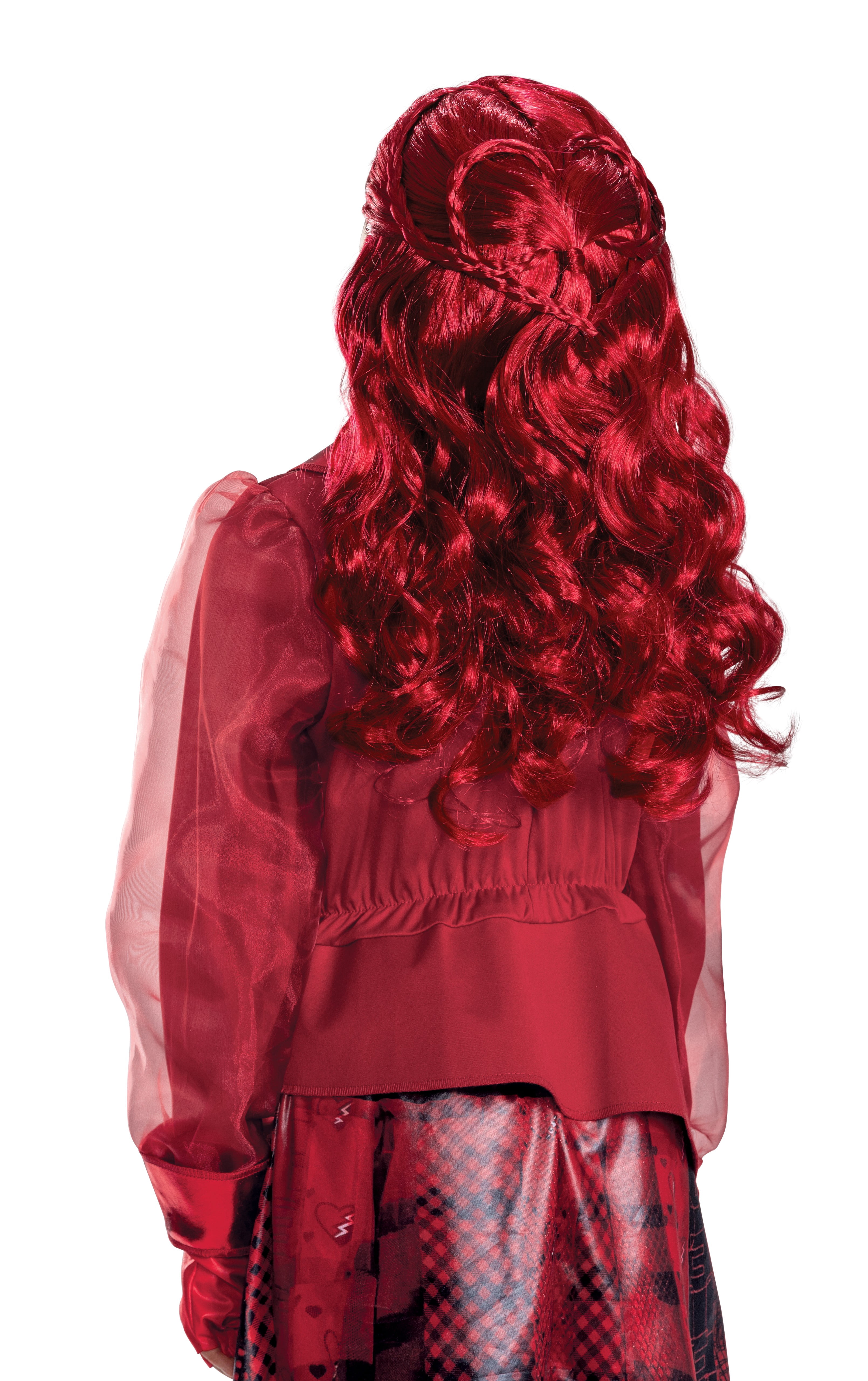 Disney Descendants Wicked Wonderland Red Halloween Costume Wig for Children, by Disguise