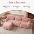 thumbnail image 4 of HUTWIFE Home Plush Reclining and Oversized Sectional Sofas with Ottoman, Pink, 4 of 8