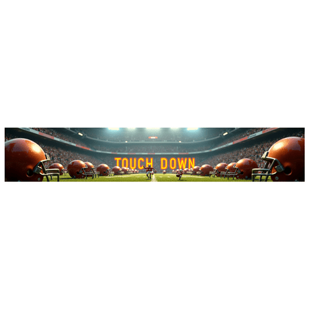 Vintage Style Football Themed Banner with Touch Down Text, Ideal for Football Parties, Sports Events, Fan Gatherings, Photo Backdrops, and Home Decorations