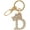 Gold-D, variant on Rhinestone Stud Initial Letter charm Keychain in Gold Tone