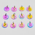 1Set Ion Plating(IP) 201 Stainless Steel Charms Laser Cut Flat Round