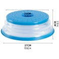 thumbnail image 2 of Collapsible Microwave Splatter Cover For Food With Silicone Mats, 10.5 Inch, Dishwasher-safe, Microwave Plate Cover With Steam Vent，BPA-Free & Non-Toxic (1, blue), 2 of 5
