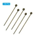 thumbnail image 3 of Uxcell 100Pcs Pasadores de Cabeza de Bola de Bronce de 18mm, Pasadores de Cabeza de Alambre de 24 Gauge, Pasadores de Latón para Manualidades de Joyería DIY, 3 of 7