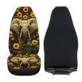 thumbnail image 6 of POLERO Elephant Sunflower Print Vehicle Seat Covers for Fit Most Cars, Front Set Breathable Bottom Seat Cushion Covers Nonslip Soft Front Seat Cover, 6 of 13