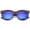 Grey-Block-Tortoise / Blue Mirror, variant on sunglassLA - Oversize Block Tortoise Print Mirror Lens Square Horn Rimmed Sunglasses - 53mm