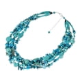 thumbnail image 2 of Turquoise Rapids Multi Chunky Strand Handmade Necklace, 2 of 3