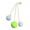 golf ball, baseball,tennis ball sports fan pull with beaded chain 3 pack - fa1001