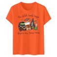 thumbnail image 4 of Casual T Shirts for Women Halloween Graphics Print Halloween Short Sleeve Tee Stylish Baggy Womens Tops, 4 of 4