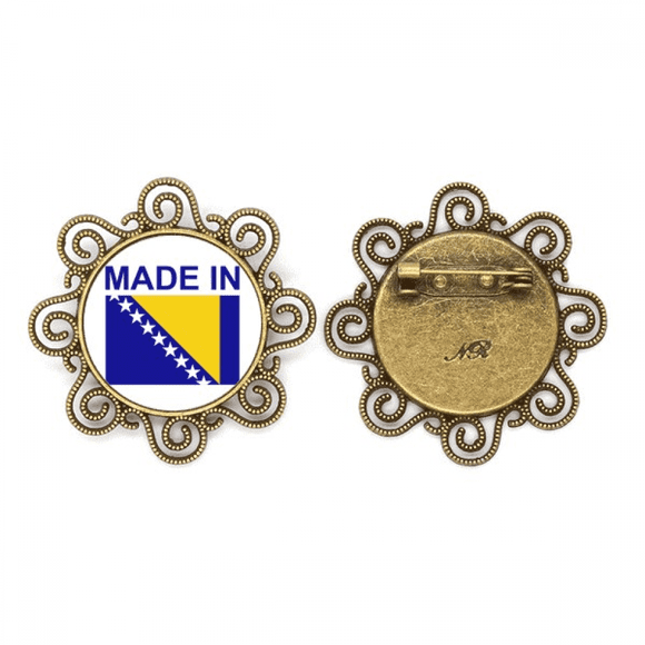 bosnia herzegovina country flower brooch pins jewelry for girls