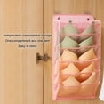 thumbnail image 5 of Closet Hanging Lingerie Organizer, Mesh Bag Hanging Storage Bag, Cloth Material, with 2 Hooks, Breathable, Large Capacity, for Bra Lingerie Panties, Wardrobe Space Saving, 5 of 8