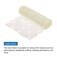 thumbnail image 3 of Unique Bargains Lace Ribbon 10 Yards 7 Inch Lace Flower Trim for Craft Headbands Wedding Pure White, 3 of 5
