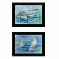 thumbnail image 2 of Set Of Two Dockside 2 Black Framed Print Wall Art, 2 of 3