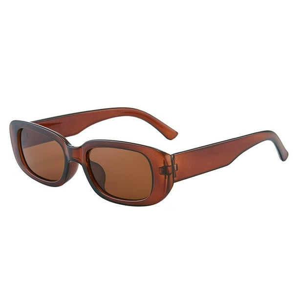 Gafas de sol rectangulares pequeñas para mujer, anteojos de sol femeninos de estilo Retro, cuadradas, con montura estrecha, a la moda, estilo Vintage, con protección UV375, novedad de 2023, 1 piezas