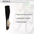 thumbnail image 4 of Calcetines de ciclismo Unique Bargains que absorben el sudor, calcetines para bicicleta al aire libre, negros y beige, tamaño L, neutros y universales, 1 par, 4 of 7