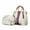 White, variant on 4pcs Set Women Elegant PU Leather Handbag Hoo Satchel Purse Tote Shoulder Bags, Black