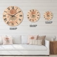 thumbnail image 4 of Designart 'Sun and Moon Shapes In Retro Terracotta Tones II' Modern Wood Wall Clock, 4 of 5