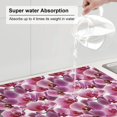 thumbnail image 5 of Honeii Orchids Flowers print Super Absorbent Coffee Bar Mat Hide Stain Coffee Maker Mat for Countertops Coffee Pot Dish Drying Mat for Kitchen Counter, 5 of 7