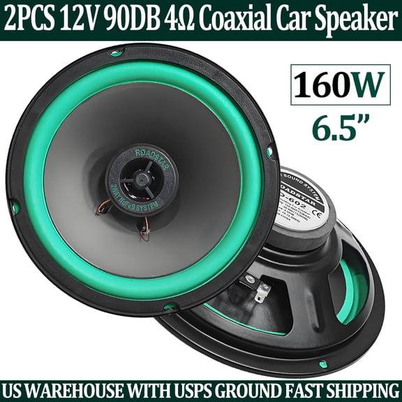 KUERL 2-Pack 6.5" Coaxial Car Speaker HiFi Full Range Audio Stereo 80W-160W