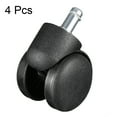 thumbnail image 2 of 4Pcs 2-inch Office Chair Casters Nylon Twin Wheel,Universal 11mmx22mm Stem Mount, 2 of 4