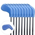 thumbnail image 2 of maskred 9 Pieces Golf Club Cover TPE Waterproof Iron Putter Head Covers Travel Replacement Protector Removable Accessories Gifts Blue, 2 of 6