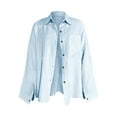 thumbnail image 6 of Clothing 2025 Super Soft Wrinkle Free Button Down Shirts for Women Formal Work Dress Blouses Tops Womens Button Down Shirts Boyfriend Long Sleeve Oversized Blouses Tops, 6 of 7