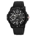 thumbnail image 3 of Men's Digital Sports Watch With Stopwatch/Alarm/Dual Time/ LED Backlight Outdoor Sports Waterproof Watch PU Strap Gifts for Man, 3 of 8