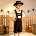 thumbnail image 7 of Odeerbi Kids Boys Oktoberfest Outfits Lace Up Shirt Embroidered Suspender Shorts with Hat 3 Pieces Set, 7 of 7