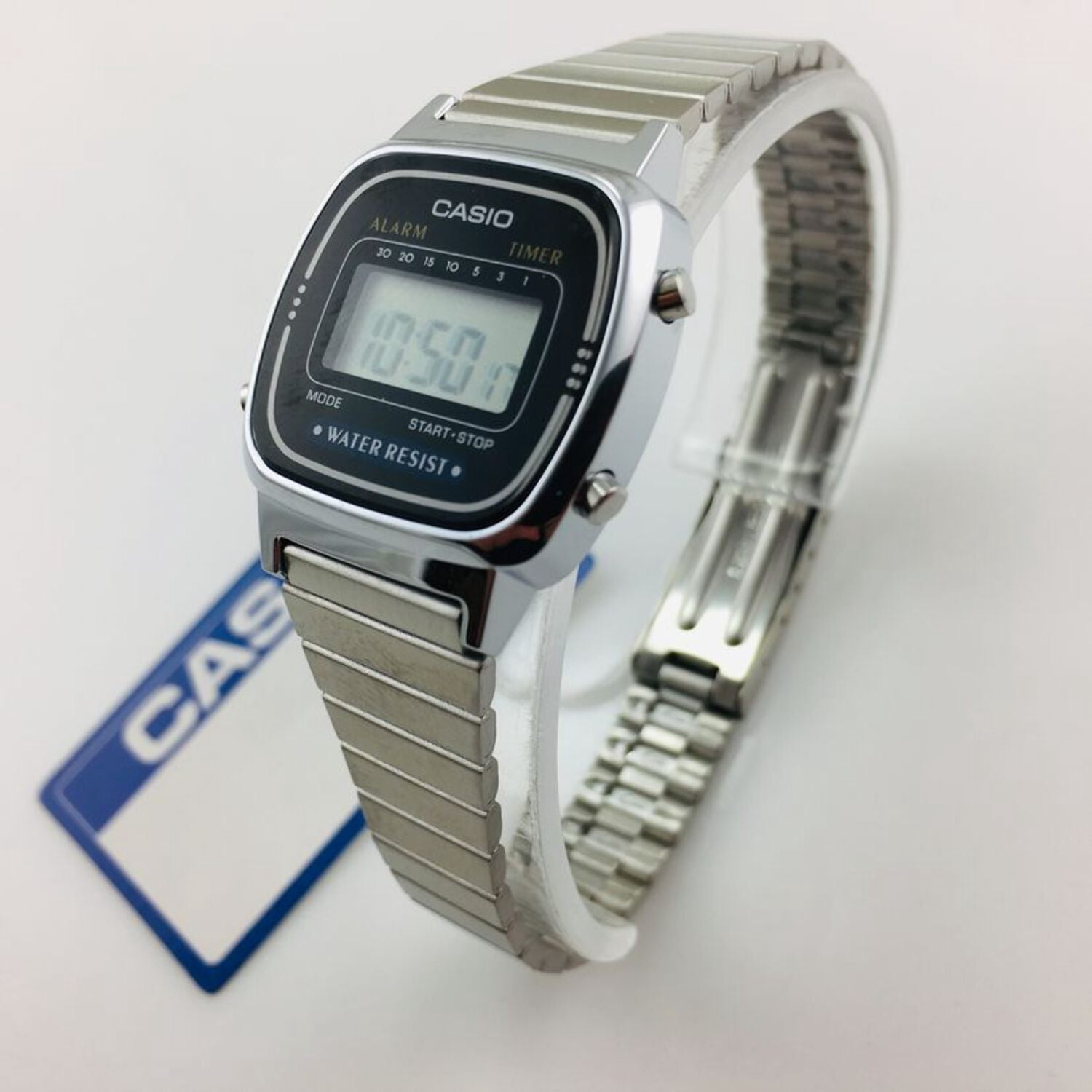 Women's Classic LA670WD-1 Digital Stainless-Steel Plated Quartz Fashion Watch