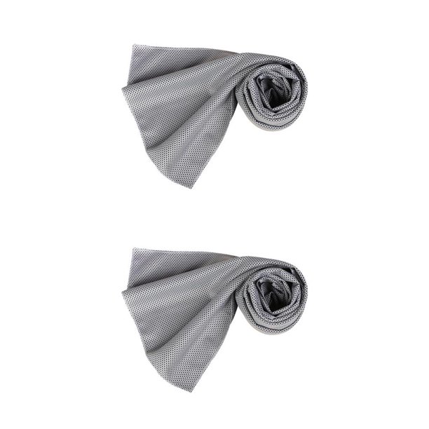 Sonducket Toalla de hielo de enfriamiento Transpirable Prevención de golpes de calor Toallas de secado rápido reutilizables Suministros gris 2piezas